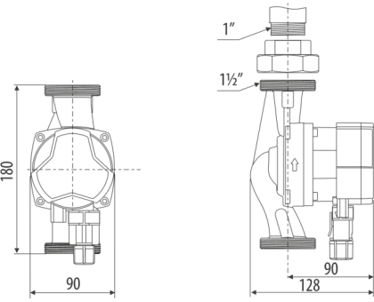 Циркуляционный насос Aquario PRIME-A1-258-180