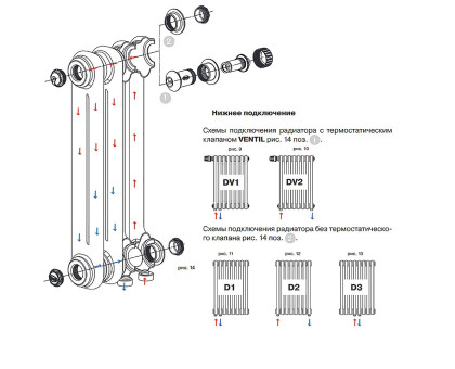 Стальной трубчатый радиатор RIFAR TUBOG TUB 2180-08-DV1