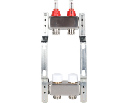 ROMMER RMS-1200-000002 ROMMER Коллектор из нержавеющей стали с расходомерами 2 вых.