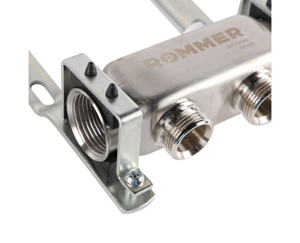 ROMMER RMS-4401-000002 ROMMER Коллектор из нержавеющей стали для радиаторной разводки 2 вых.