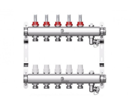 Коллектор нерж. Wester W902 1-3/4 в сборе с расходомерами на 5 выходов