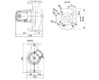 Циркуляционный насос Shinhoo BASIC PRO 50-16F 1x230V