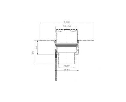 Кровельная воронка Hutterer & Lechner с электрообогревом, для ПВХ мембран, DN 110